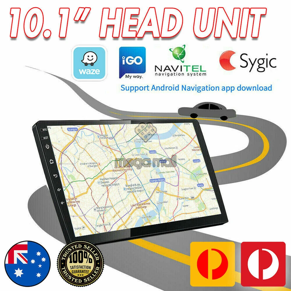 Android Double 2 Din 10.1" Car GPS Player Head Unit Touch Screen Stereo Radio AU - Image 3 of 4