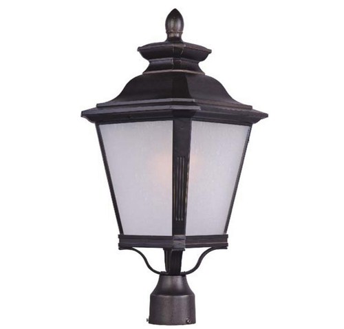 Maxim 1121FSBZ Knoxville 23" Outdoor Frosted Seedy Post Lantern in Bronze - Picture 2 of 2