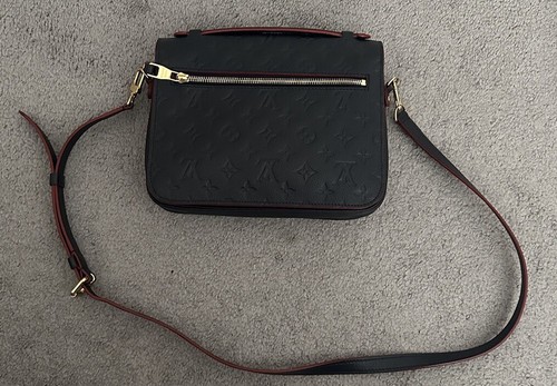 Louis Vuitton Monogram Empreinte Pochette Metis MM Handbag Marine Rouge M44071 A - Picture 16 of 20
