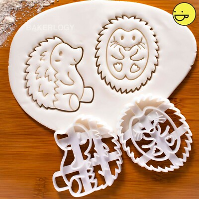2er Set Igel Ausstechformen | Niedliche Tier Babyparty Party Wald Wald