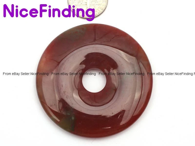 50 мм круглый пончик кольца драгоценных камней ожерелье кулон для ювелирных изделий делая бисер 1 шт. - Изображение 3 из 4