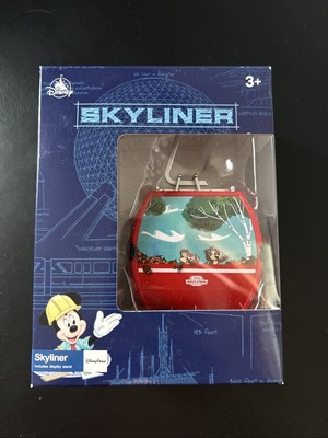Disney Parks Skylines Red Gondola Toy With Display CHIP DALE PLUTO NIP New