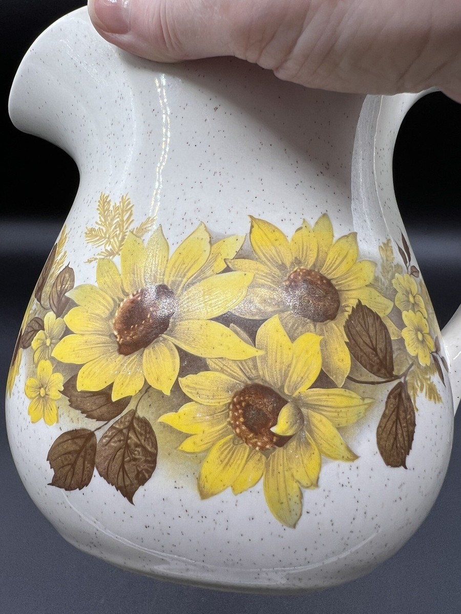Vintage McCoy Art Pottery Sunflower Pitcher, 1970's | eBay