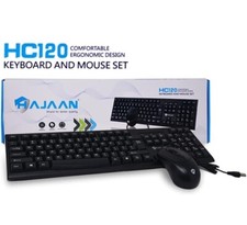 Hajaan Ergonomic Keyboard and Mouse Wired Comfortable Set HC120
