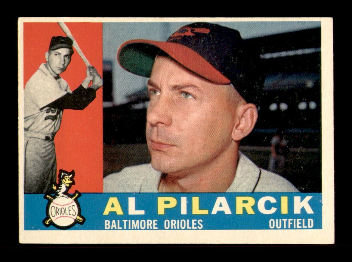 1960 Topps #498 Al Pilarcik EX-MT Baseball Card OBGcards Vintage Set Break