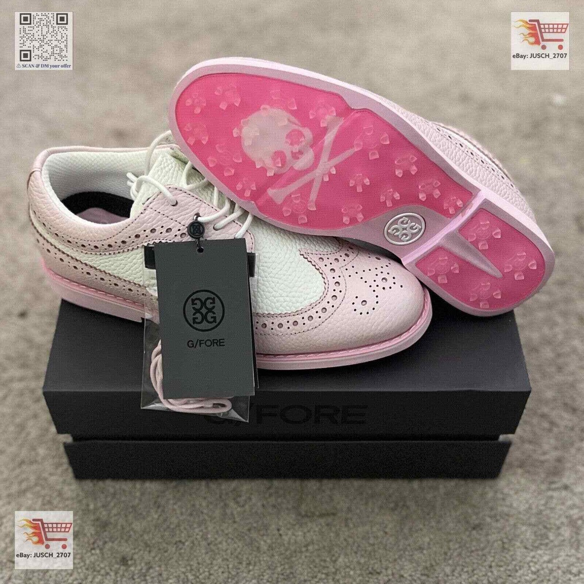 G Fore Pink Golf Shoes G/Fore G4 Gallivanter Classic Longwing Golf