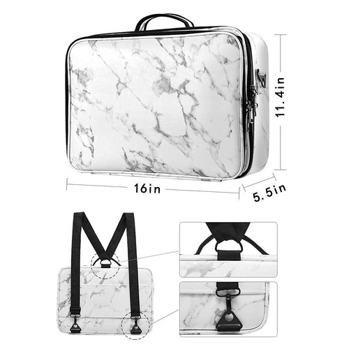 Reisetasche zum Organisieren von Make-up Koffer mit 3 Schichten mit großer Kapazität.. - Bild 4 von 8