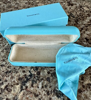 Tiffany & Co. Sunglasses Eyeglasses Blue Hard Clamshell Case, Box