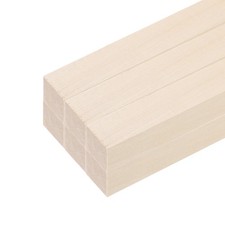 6pcs Wood sticks, 1"x 1" x 15" Rectangle Wooden Cube for DIY
