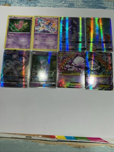 Pokémon TCG – Mewtwo & Mew Holo Rare Bundle – 8 Card Lot – Near Mint