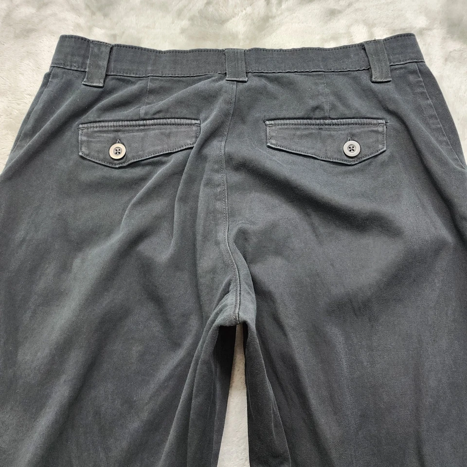 Lee Pants Womens 10 LONG Black Mid Rise Bootcut Trouser Leg Chino Office Preppy - Image 3 of 4