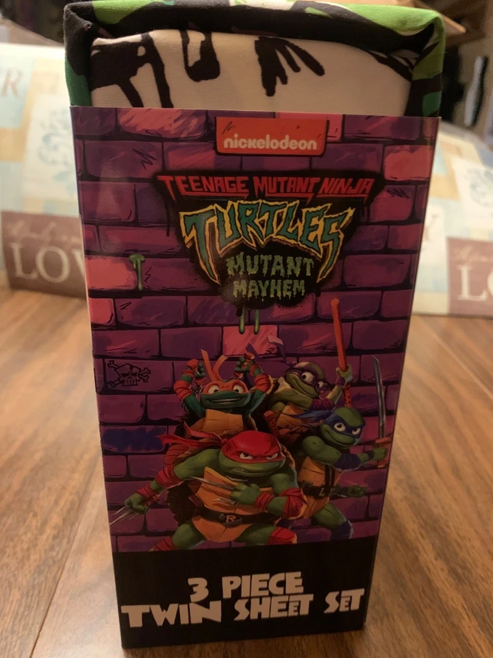 NUEVO • Juego de sábanas de microfibra Teenage Mutant Ninja Turtles de 3 piezas doble cama Sony Foto 2 de 4