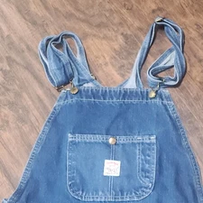 Vintage Pointer Brand Bib Overalls Made in USA 34 X 34 Dark Blue Denim 14916