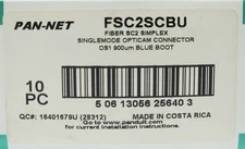 BOX OF 8 PANDUIT FSC2SCBU PAN-NET FIBER SC2 SIMPLEX OPTICAM CONNECTOR