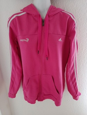 Adidas Damen Sportjacke Fitness Gr.M Gr.38/40 Rosa Pink Kapuze Top Zustand