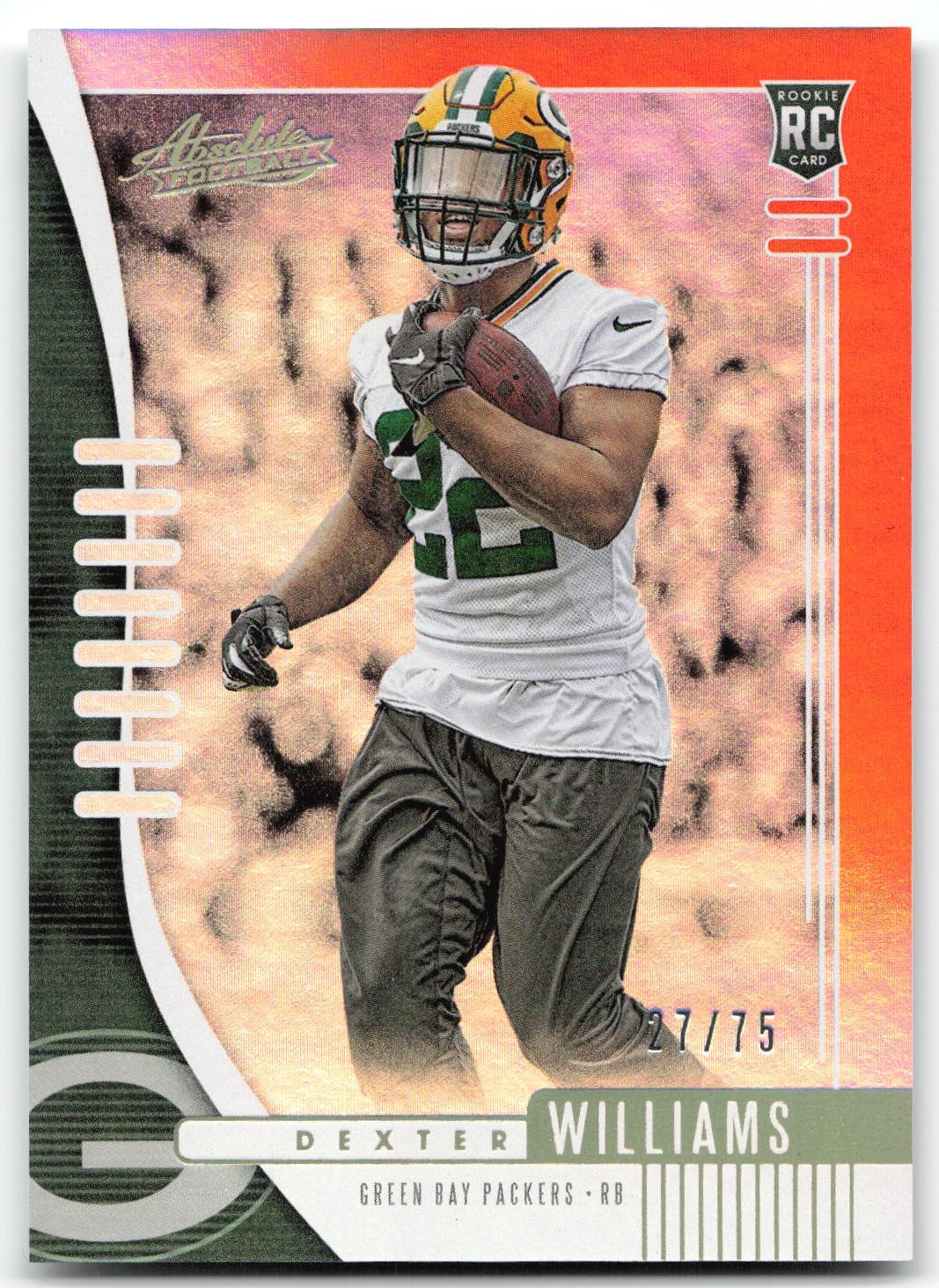 Dexter Williams Panini Absolute #157 Spectrum Orange