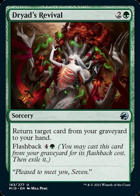 MTG Dryad's Revival [Innistrad: Midnight Hunt] Lightly Played Foil Magic