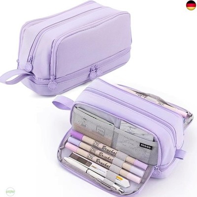 TZEKING Pencil Case Large Capacity, 4 Compartments Pencil Cases, Pencil Case
