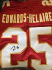 Clyde Edwards-Helaire signed Custom Jersey Kansas City Chiefs COA BECKETT 