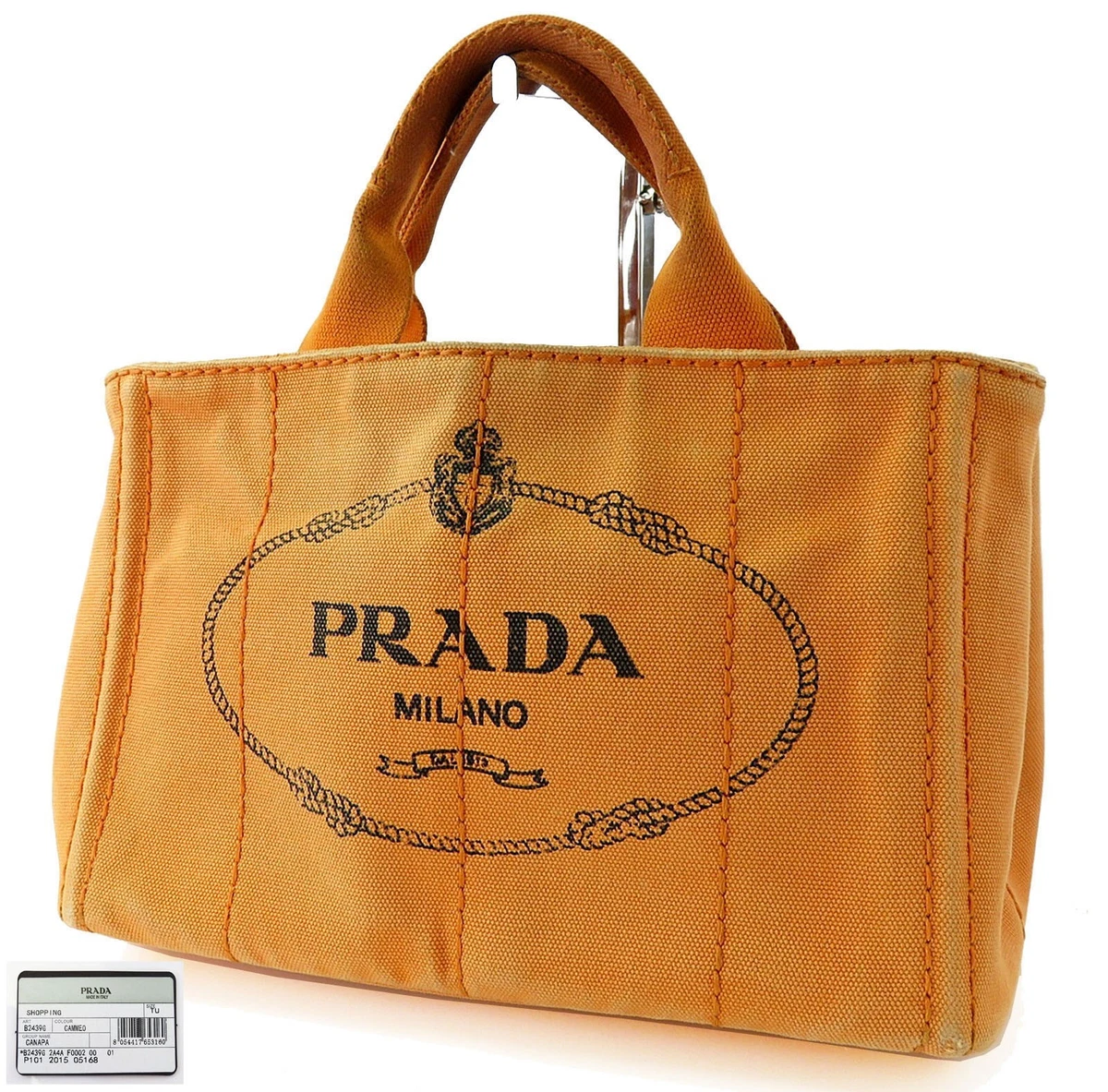 PRADA Canapa Tote Orange Bags & Handbags for Women for sale | eBay
