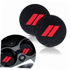 2Pcs Car Cup Holder Coaster for Challenger Dakota Charger SRT Avenger Red