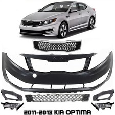 Front Bumper Cover Primed Grille Assembly Kit For 2011-2013 Kia Optima