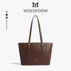 Classic Shoulder Brown Business Bag MOSSDOOM Leather Handle Purse Tote Women Bag