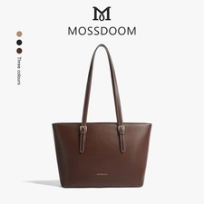 Clásico Bolso de Negocios Marrón de Hombro MOSSDOOM Cuero Asa Cartera Bolso de Mano Bolso de Mujer