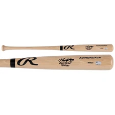 Nick Kurtz Athletic's Signed Blonde Rawlings Pro Bat with MLB Debut Inscription