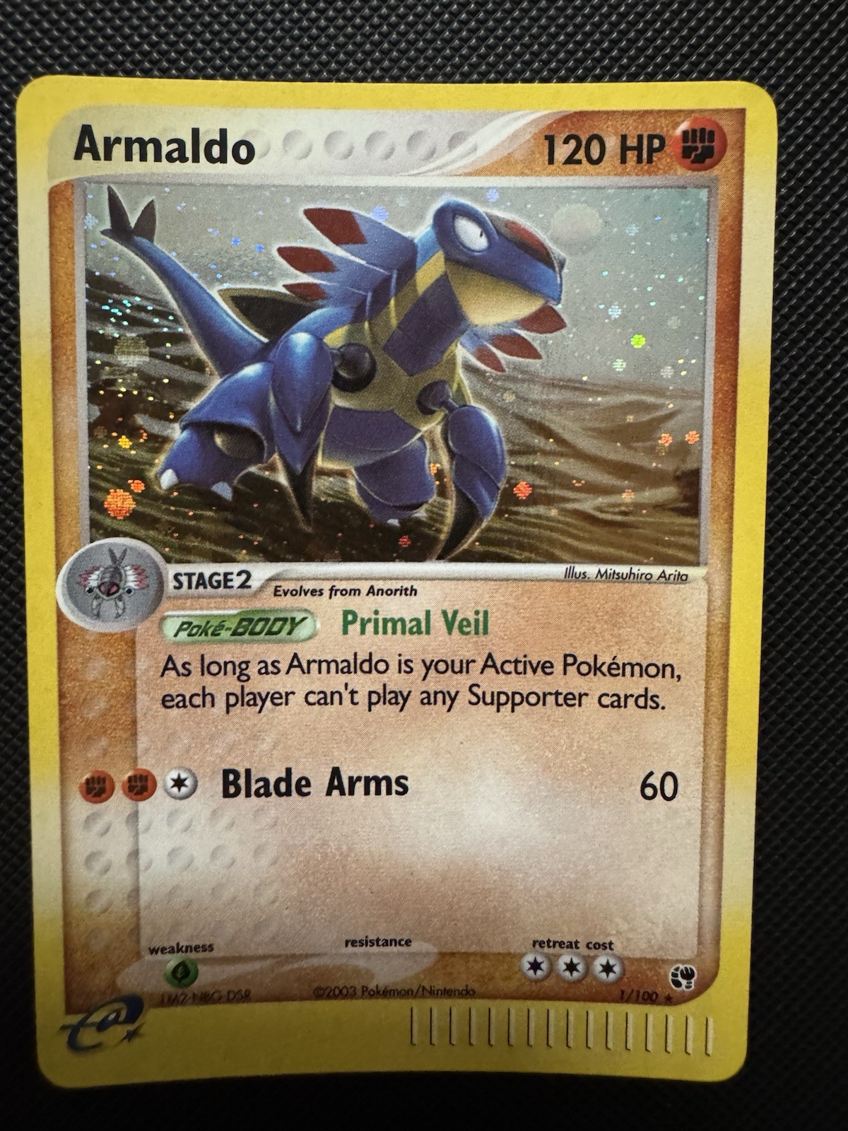 Armaldo 1/100 Sandstorm Holo Pokemon