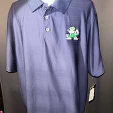 Notre Dame ProEdge Men  s Navy Performance Polo NWT XL