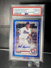 THOMAS SAGGESE 2020 Bowman Draft 1st Blue Wave Ref Auto /150 PSA 10 1/1 Bookend