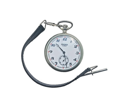 Vintage Sekonda UdSSR Taschenuhr 18 Jewels Eisenbahn Zug Design mit Armband