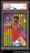 2025-26 Finest Gold Geometric Refractors #30 Joel Embiid 33/50 PSA 9 MINT 76ERS