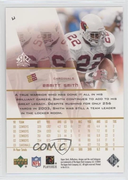 2004 Upper Deck Reflections Emmitt Smith #1 HOF - Image 2 of 2