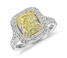 Art Deco Antique 4.10 Ct Canary Diamond Vintage Wedding Ring 925 Sterling Silver