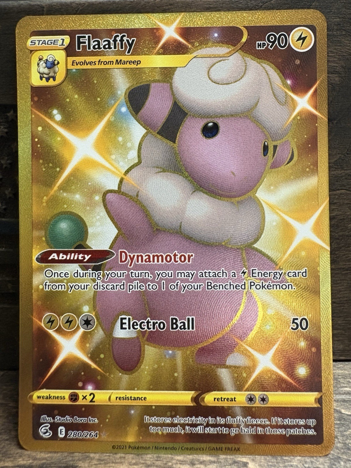 Flaaffy Secret Rare 280/264 Pokemon Card- Near Mint- Fusion Strike