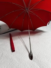 Vintage Red Parasol Umbrella Decorative Victorian Style Photo Prop