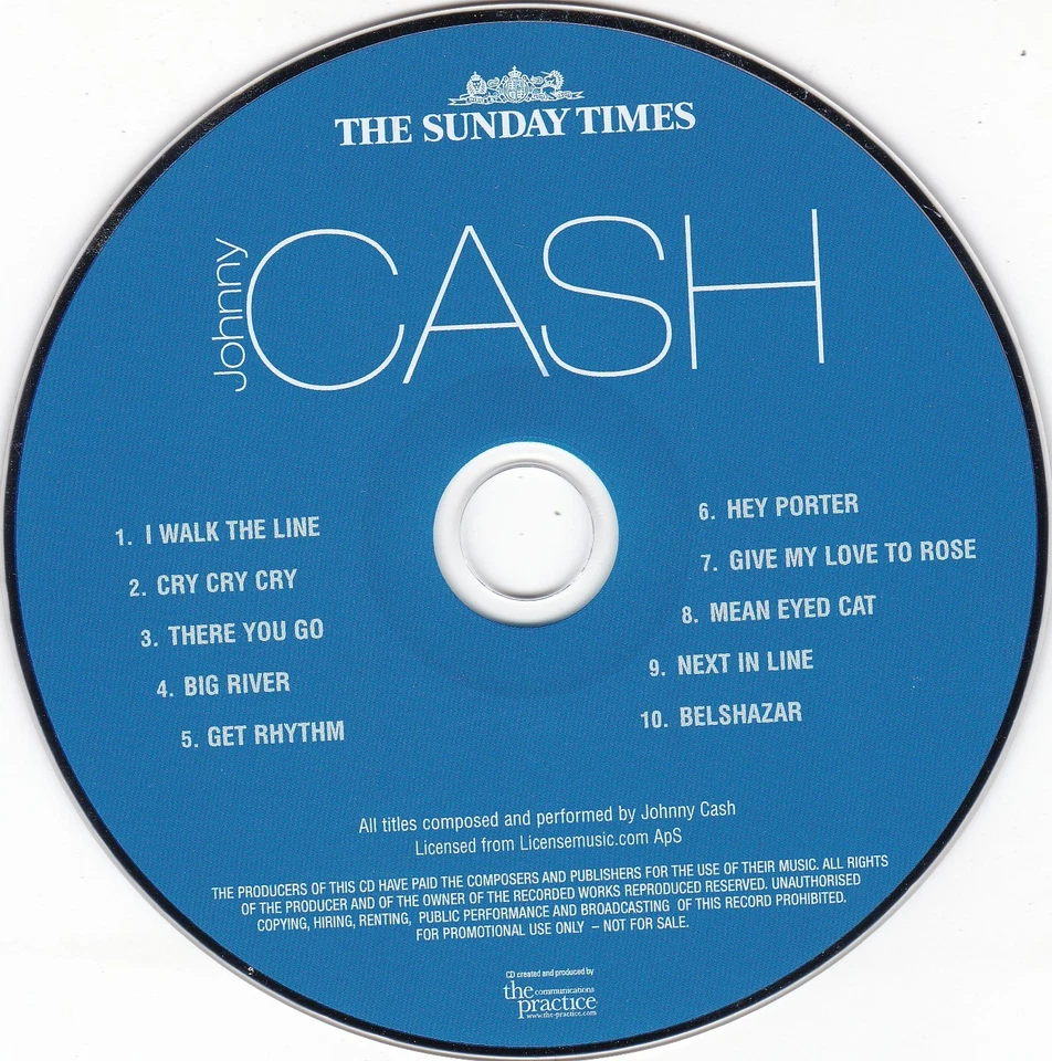 JOHNNY CASH ( THE SUNDAY TIMES Newspaper CD ) - Bild 3 von 3