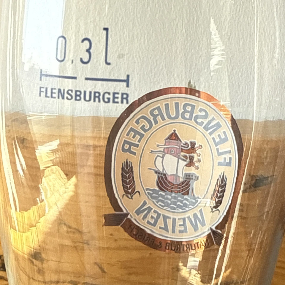 Flensburger Weizen Flens Weizenbier Weizen 0,3 L Glas Bierglas sehr guter Zust - Bild 4 von 4