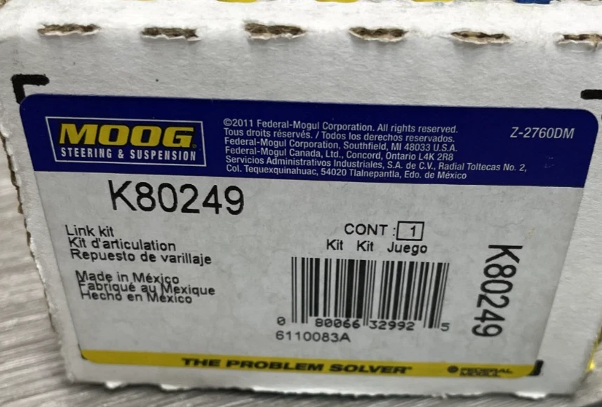 Extremo de barra estabilizadora delantera MOOG K80249 para Toyota Sienna *LOTE DE 18* Foto 4 de 4