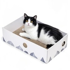 Cat Scratcher Box Double Sided Cardboard Scratching Board Bed Lounge Toy Medium