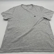 Hering Intimates T-Shirt Womens X-Large Logo Gray V-Neck ..#28350