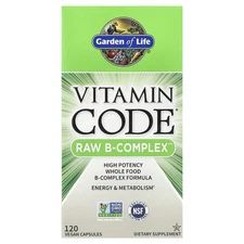 Garden of Life Vitamin Code Raw B-Complex 120 Vegan Caps Gluten-Free, Kosher, No