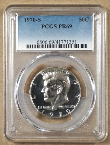 1970-S PROOF KENNEDY HALF DOLLAR PCGS PR69 771351