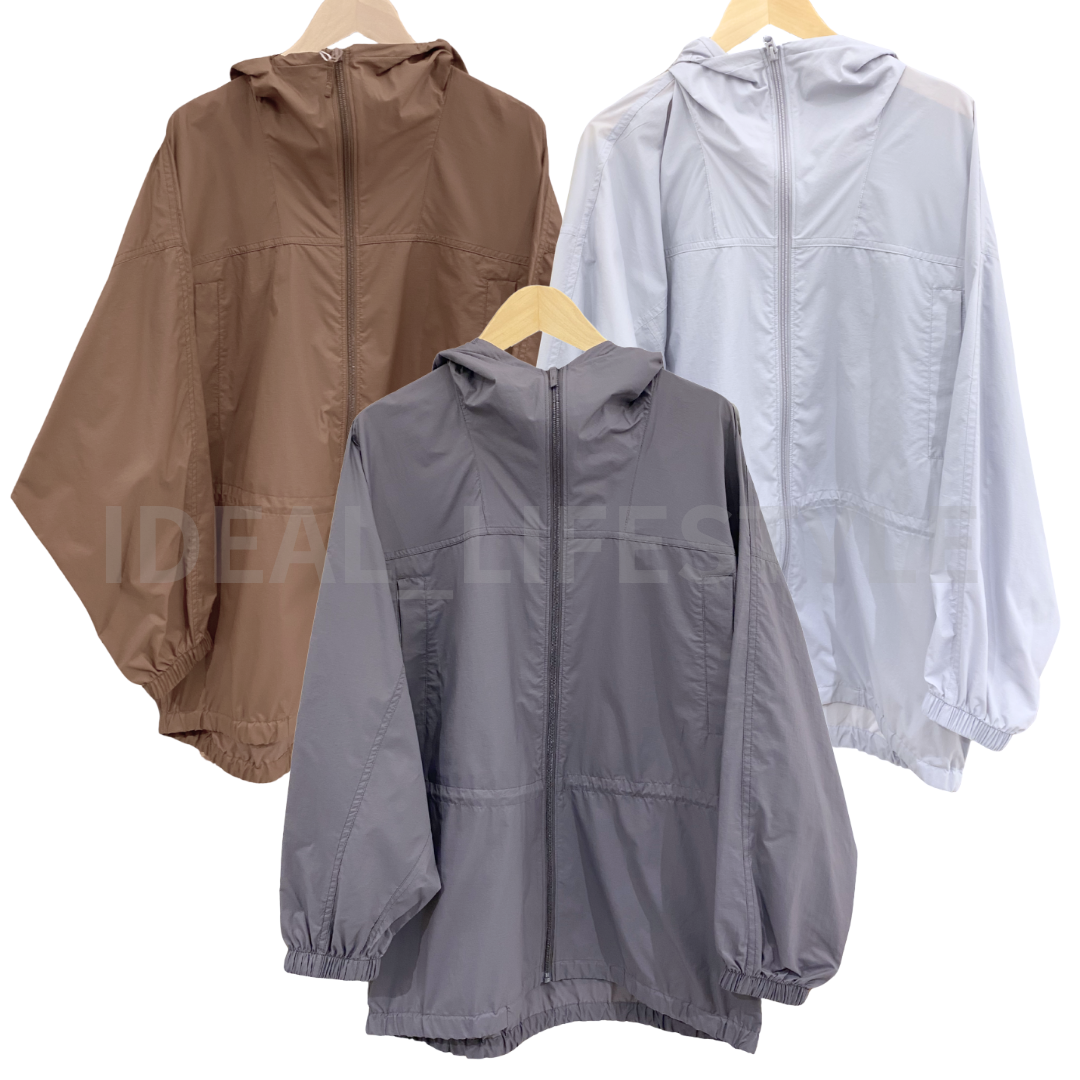 UNIQLO U UV Protection Sheer Oversized Parka S-3XL Hooded Women