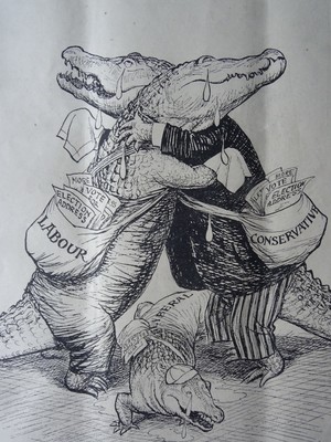 1945 Originaldruck WK2 WAHLREDE - ABSCHIEDSARBEIT LIBERAL KONSERVATIV