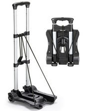 Small Folding Hand Truck Dolly with 2 Wheels, Foldable Luggage Cart, Lightwei...