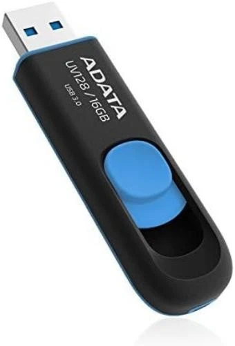 ADATA UV128 16GB USB3.1 Flash Drive, black/blue 16 GB Blue - Image 2 of 4