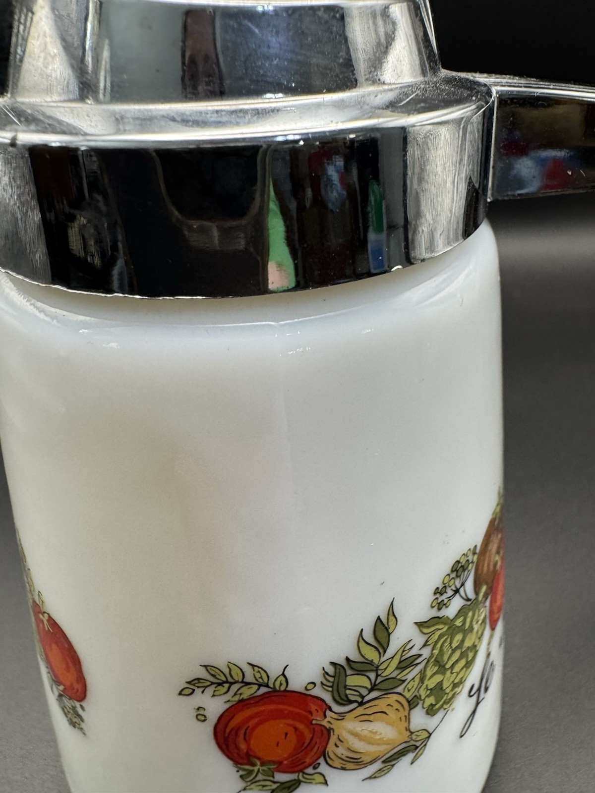 Vintage Gemco USA Corning Ware Spice of Life Pot a Creme /Syrup Dispenser